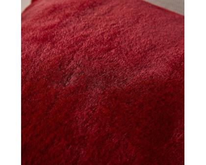 Furnings - Agnes Luxury Red Chinchilla Faux Fur Pillow