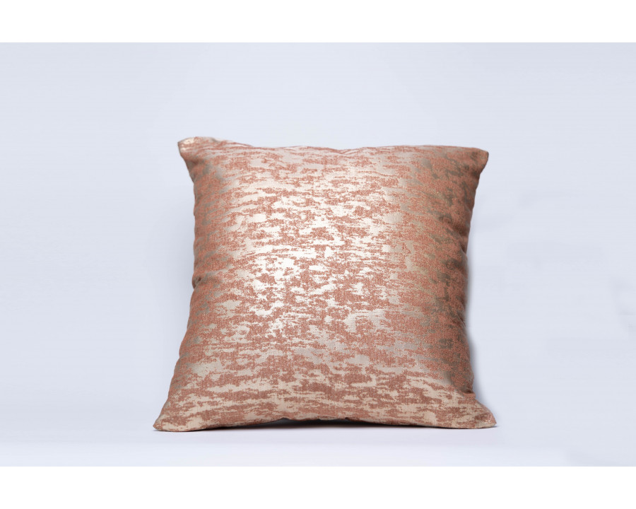 Furnings - Reflection Pattern Rust/Gold Chenille Accent Pillow 18" x 18"