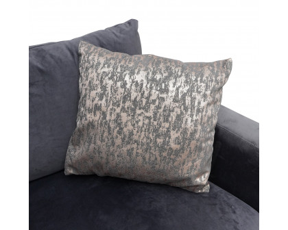 Furnings - Reflection Pattern Silver/Gold Chenille Accent Pillow 18" x 18"