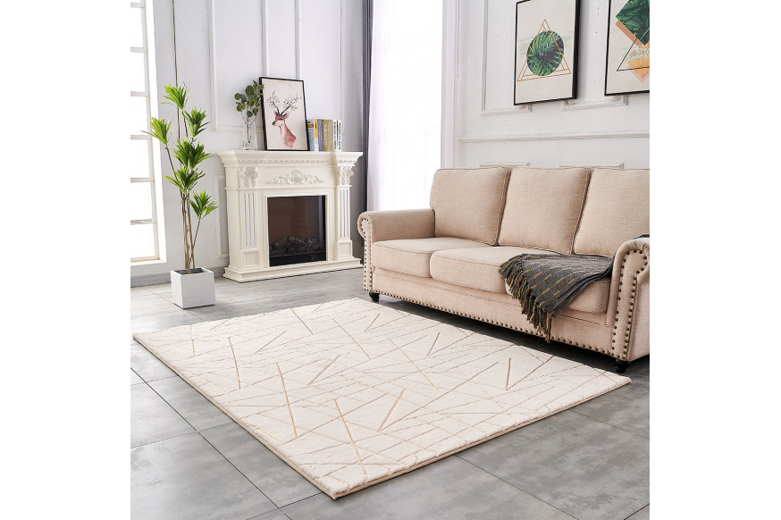 Faux-Chinchilla Area Rug - Large Sizes