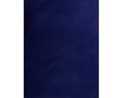 Furnings - Lily Luxury Navy Blue Chinchilla Faux Fur Area Rug