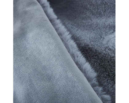 Furnings - Cassilda Luxury Gray Chinchilla Faux Fur Throw Blanket