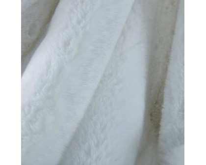 Furnings - Cassilda Luxury White Chinchilla Faux Fur Throw Blanket