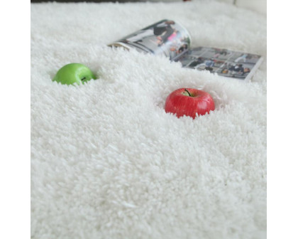 Furnings - Snow White Long Pile Shaggy Area Rug