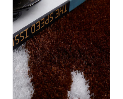 Furnings - Football Shape Extra Soft Shaggy Decorative Area Rug