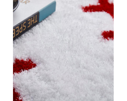 Furnings - Baseball Shape Extra Soft Shaggy Decorative Area Rug