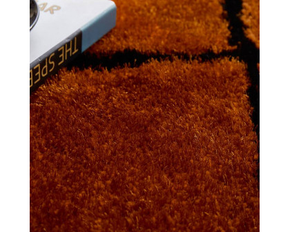 Furnings - Basketball Shape Extra Soft Shaggy Decorative Area Rug