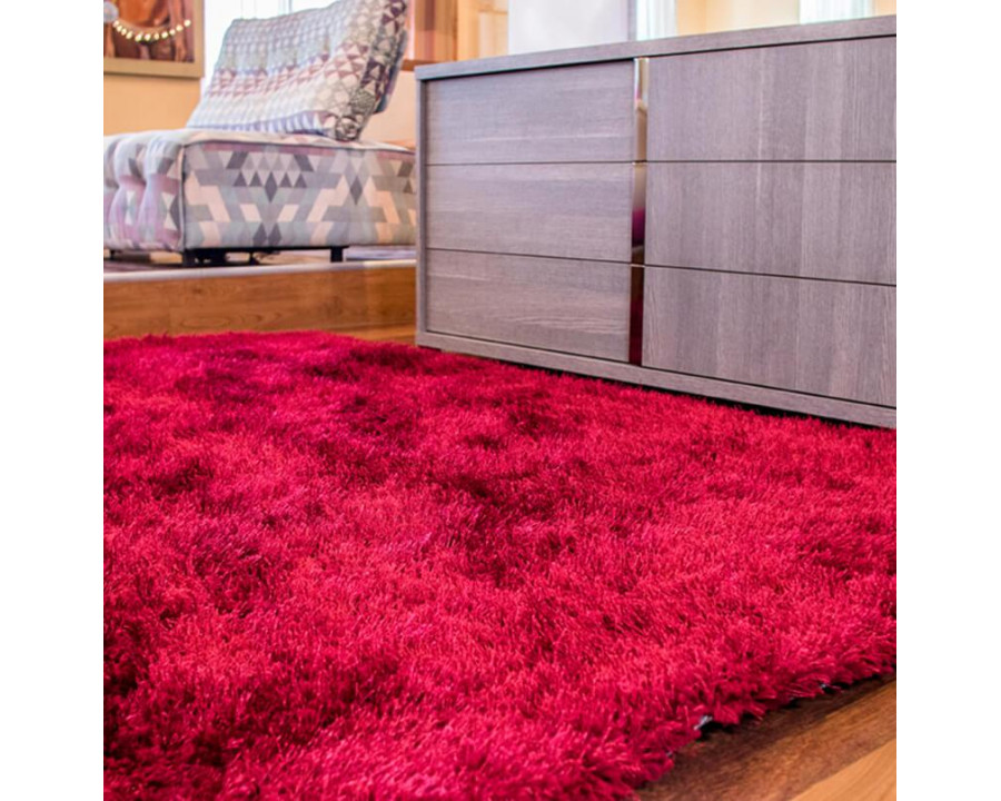 Furnings - Chubby Burgundy Area Rug (8-ft x 11-ft)