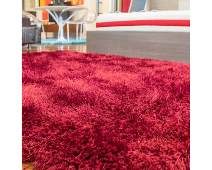 Furnings - Chubby Burgundy Area Rug (8-ft x 11-ft)