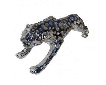 Furnings Ambrose Diamond Encrusted Chrome Plated Panther - Large