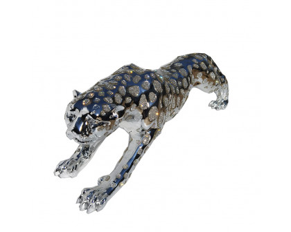 Furnings Ambrose Diamond Encrusted Chrome Plated Panther - Large