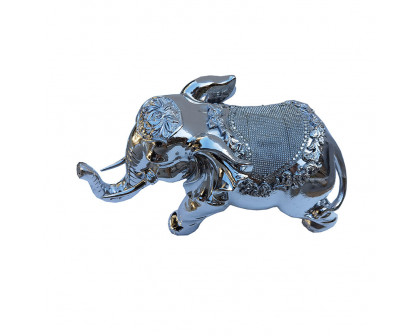 Furnings - Ambrose Chrome Plated Elephant (12" x 6" x 7.5")