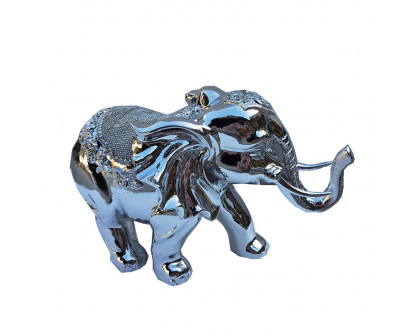 Furnings - Ambrose Chrome Plated Elephant (12" x 6" x 7.5")