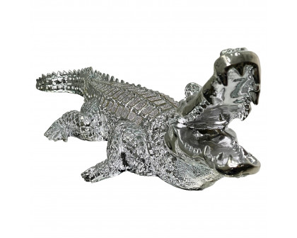 Furnings - Ambrose Diamond Encrusted Chrome Plated Crocodile