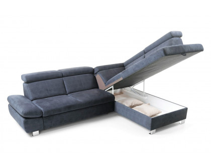 Gala Happy Sectional with Bed and Storage Right - Gray