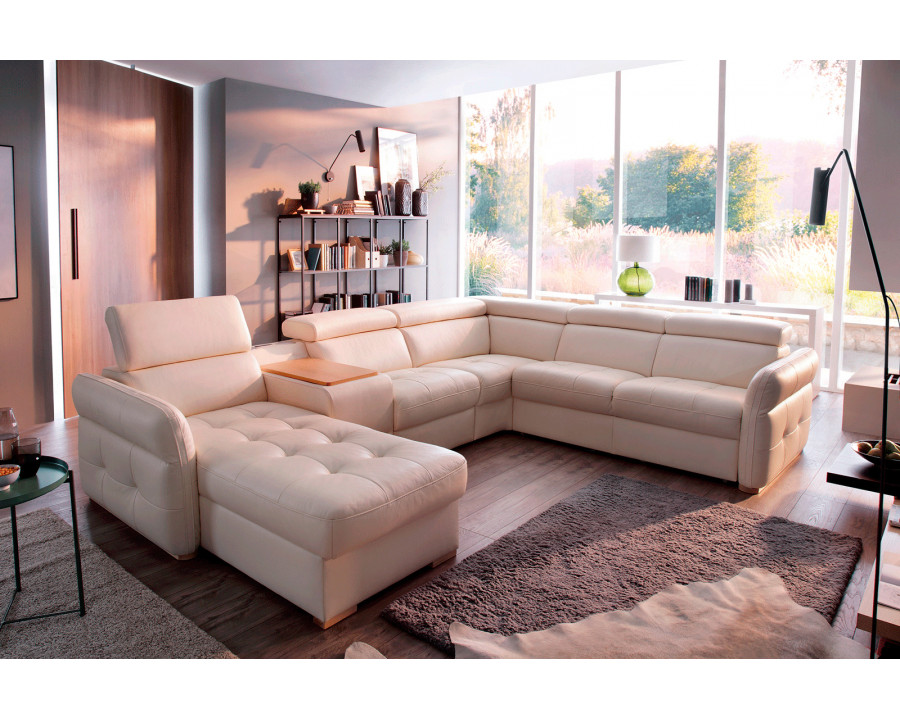 Gala - Massimo Sectional Left Chaise with Storage, Bar Element, Electric Recliner and Bed