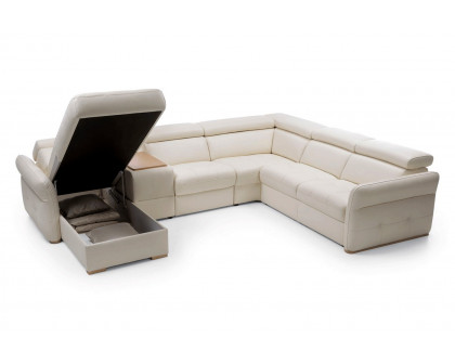 Gala - Massimo Sectional Left Chaise with Storage, Bar Element, Electric Recliner and Bed