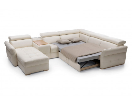 Gala - Massimo Sectional Left Chaise with Storage, Bar Element, Electric Recliner and Bed