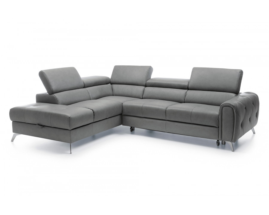 Gala Camelia Sectional with Bed and Storage (I25680) - Gray