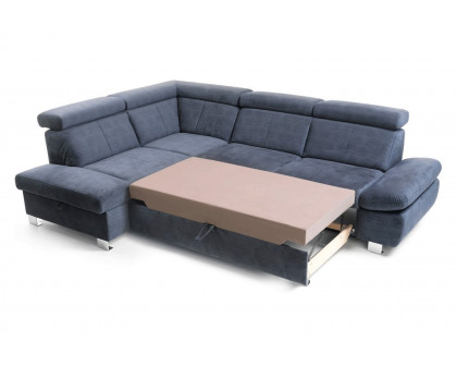 Gala Happy Sectional with Bed and Storage Left - Gray