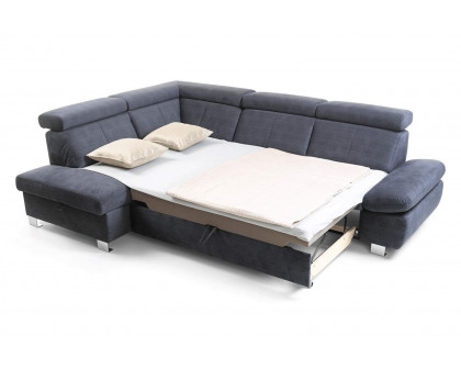 Gala Happy Sectional with Bed and Storage Left - Gray