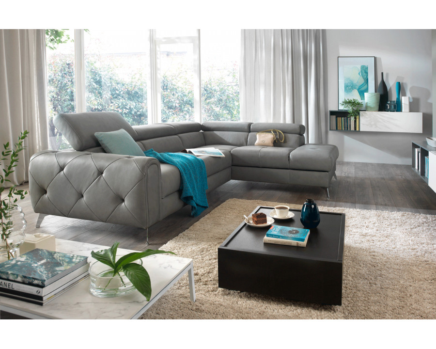 Gala Camelia Sectional with Bed and Storage - Gray