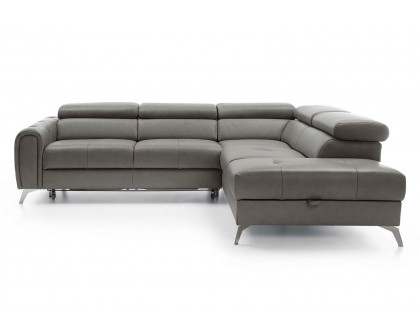 Gala Camelia Sectional with Bed and Storage - Gray