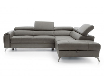 Gala Camelia Sectional with Bed and Storage - Gray