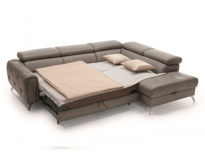 Gala Camelia Sectional with Bed and Storage - Gray