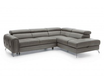 Gala Camelia Sectional with Bed and Storage - Gray