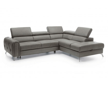 Gala Camelia Sectional with Bed and Storage - Gray