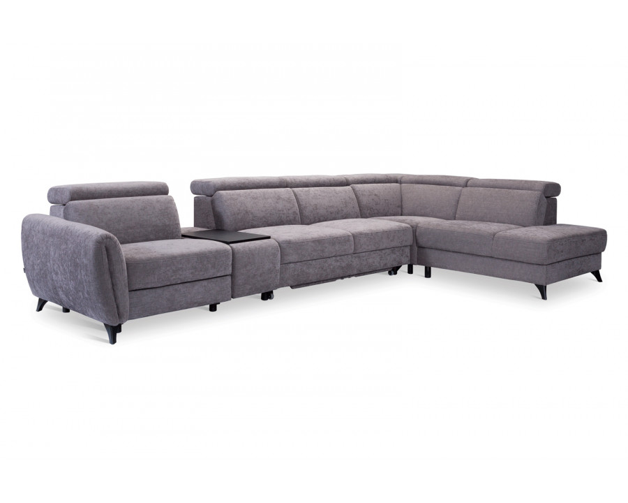 Gala - Lorens Sectional with Recliner, Bed, Bar