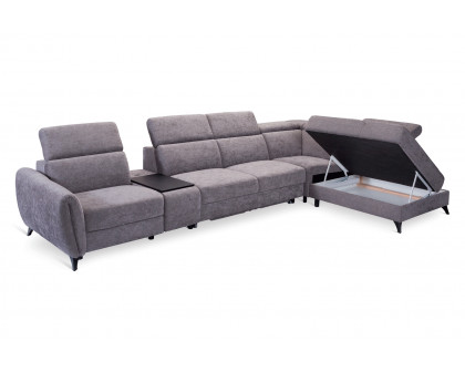 Gala - Lorens Sectional with Recliner, Bed, Bar