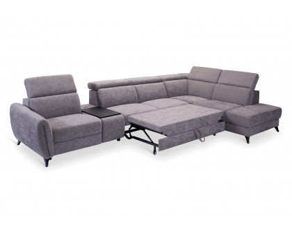 Gala - Lorens Sectional with Recliner, Bed, Bar