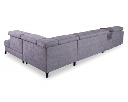 Gala - Lorens Sectional with Recliner, Bed, Bar