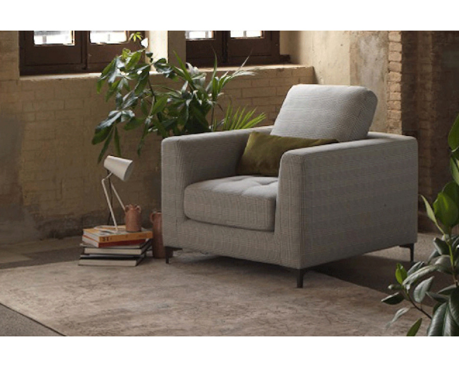 Gamamobel - Rimini Square Arms Armchair in Series 9 Fabric