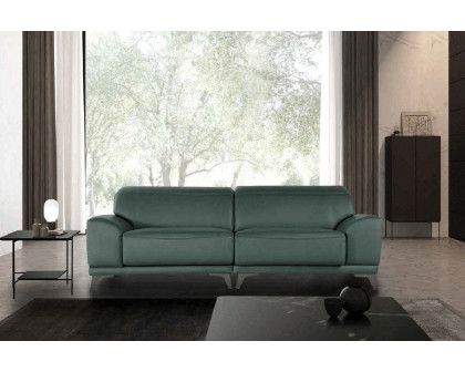 Gamamobel - Timor Pillow Top Arms Sofa in Green, Lux Leather