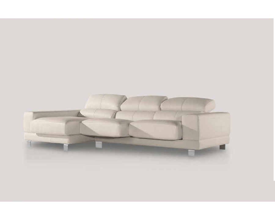 Gamamobel Brando Square Arms Left Facing Sectional - Lux Leather