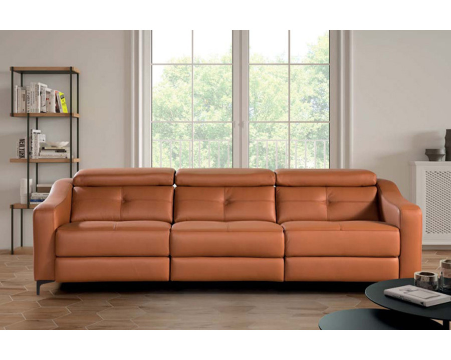 Gamamobel - Altea Square Arms Sofa in Dalmata 34 Leather