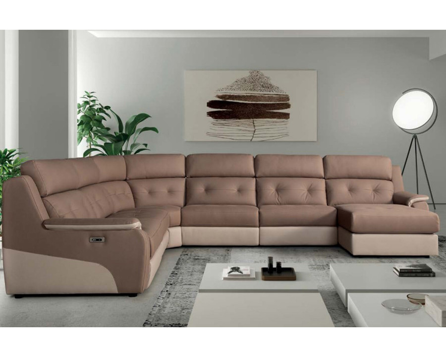 Gamamobel - Cancun Pillow Top Arms Left Facing Sectional in Lux Leather