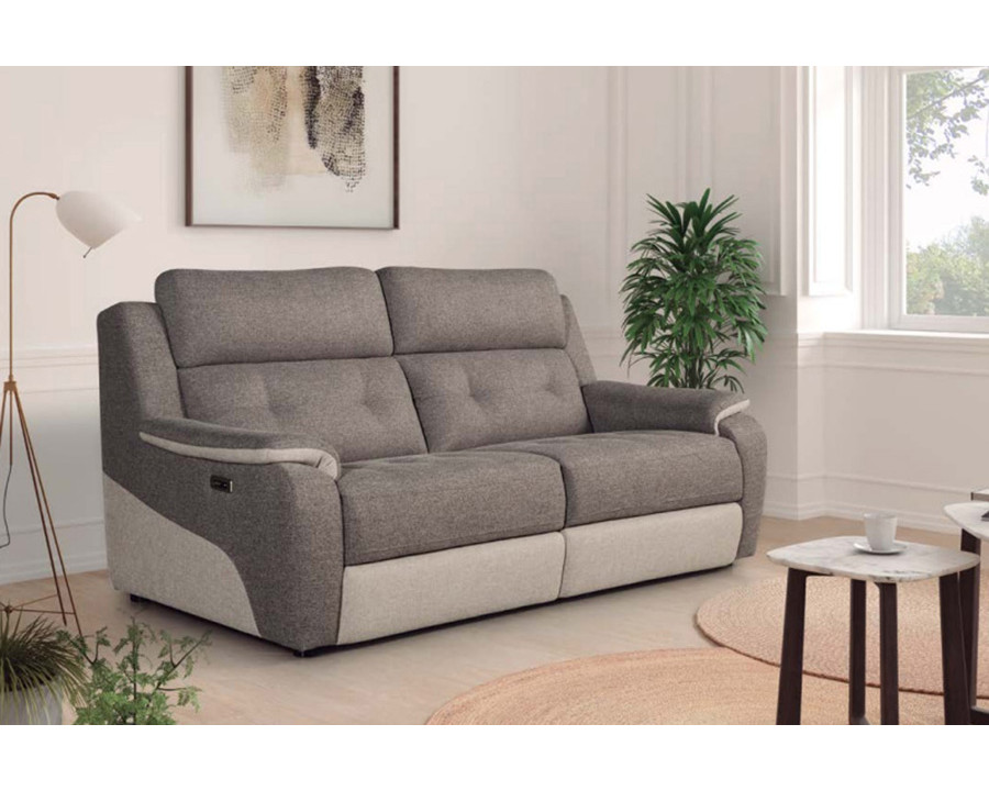 Gamamobel - Cancun Pillow Top Arms Relax Sofa with 2 Recliners in Series 9 Fabric