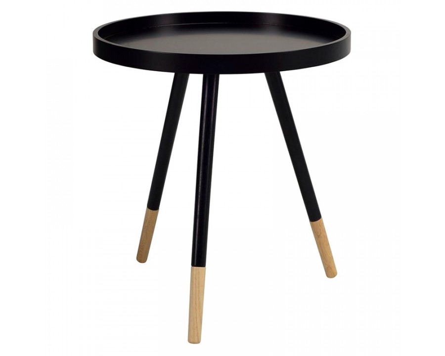 GFURN Innis Round Tray Side Table - Black