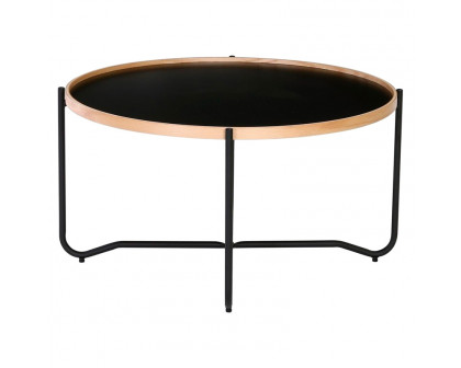 GFURN Tanix Coffee Table - Black/Wood, Big