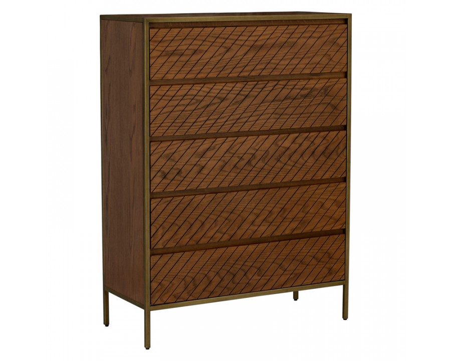 GFURN - Willingham Tall Sideboard in Boston Cherry/Brass