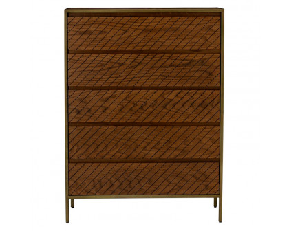 GFURN - Willingham Tall Sideboard in Boston Cherry/Brass