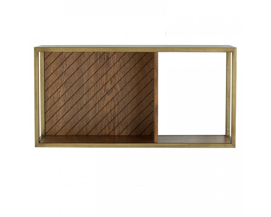 GFURN - Willingham Wall Shelf in Boston Cherry/Brass