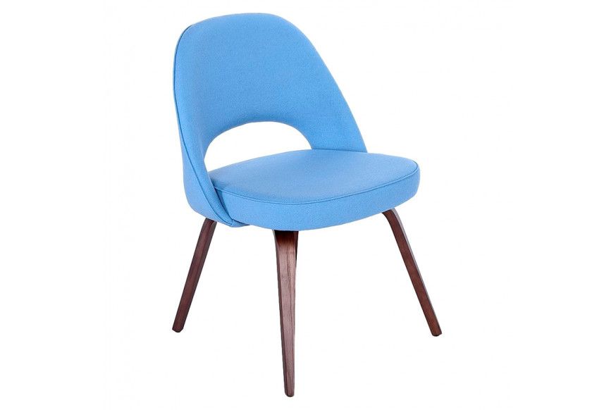 GFURN™ Sienna Executive Side Chair - Light Blue/Walnut