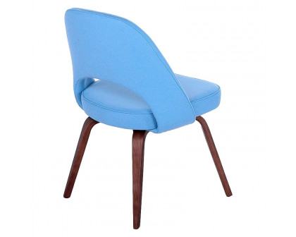 GFURN™ Sienna Executive Side Chair - Light Blue/Walnut