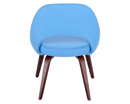 GFURN™ Sienna Executive Side Chair - Light Blue/Walnut