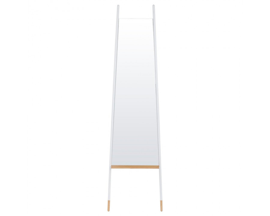 GFURN - Artemisia Slim Leaning Mirror in White/Wood